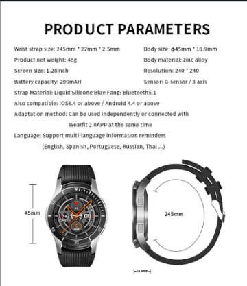 GT106 NEW HD STYLISH ANDROID&IOS SMARTWATCH BARGAIN !!45MM SIZE. IP68 WATERPROOF,WEEKEND SPECIAL!!