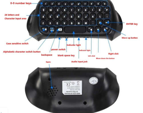 PS4 WIRELESS KEYBOARD(FOR PLAYSTATION 4 CONTROLLER)  (SEE DESCRIPTION!!)