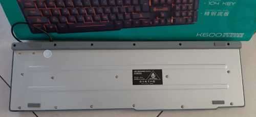 K600- BACKLIT KEYBOARD #SPECIALIMPORT, 104 KEY HIGH QUALITY FOR GAMING OR HOME OFFICE !!