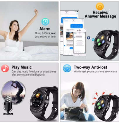 PROFFESSIONAL SMARTWATCH(SIMCARD, PEDOMETER, BLUETOOTH, RECIEVE CALLS, MUSIC AND MORE!!!)