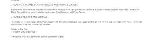 CALL OF DUTY BLACK OPS 4 XBOX ONE (LIKE NEW DISK WITH NO SCRATCHES)