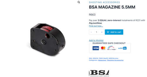 BSA SCORPION TS PCP COMBO(AIR RIFLE 5.5MM/ .22) RETAIL OF R15,816!!