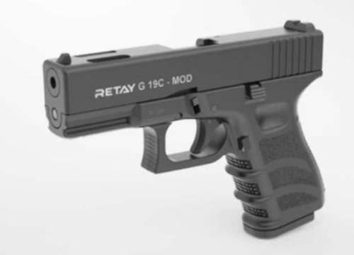 RETAY G19C (GLOCK 19 REPLICA) BLANK/PEPPER/TERGAS GUN BLACK