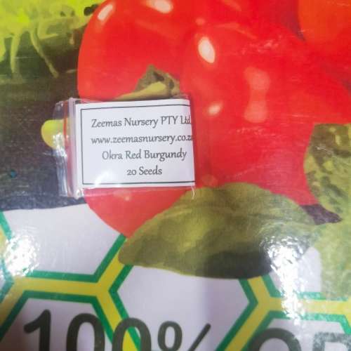 Okra Red Burgundy Organic - 20 Seeds