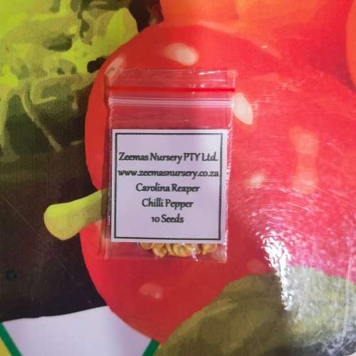 Chilli Carolina Reaper Red Organic - 10 Seeds