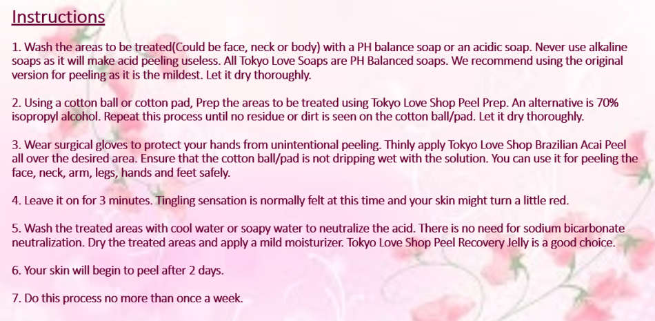 Brazilian Acai Peel- 30% Glycolic Peel - Face and Body