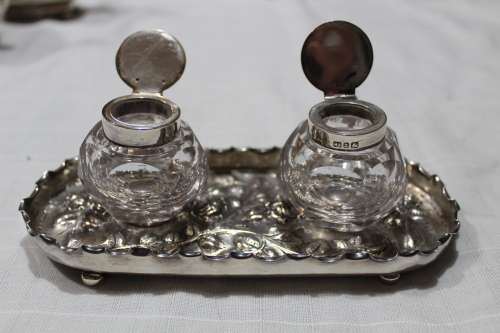 Sterling silver Inkwell - 1899 - incredible condition!
