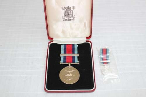Normandy Campaign Medal - full plus miniature in original box