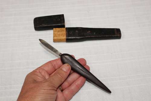 Vintage stationery knife in original holder! more pics....