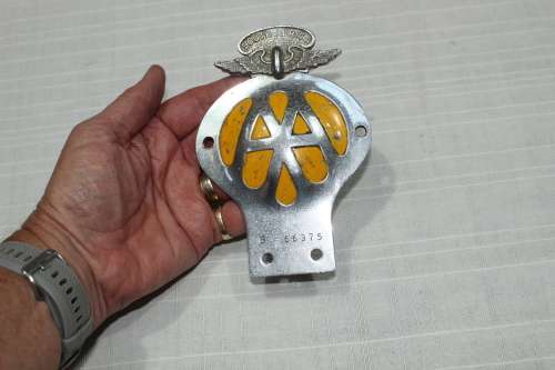 AA car badge 1950/60`s.....REDUCED!