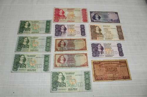 My last old SA bank notes - take all 12 for R 325!!