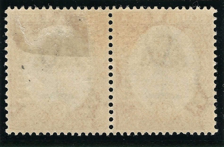 SWA 1927 - 6d Pair with Stunning Ovpt Variety Broken "O" of "South" VF/MM (SACC 69 var) Cat R130.00+