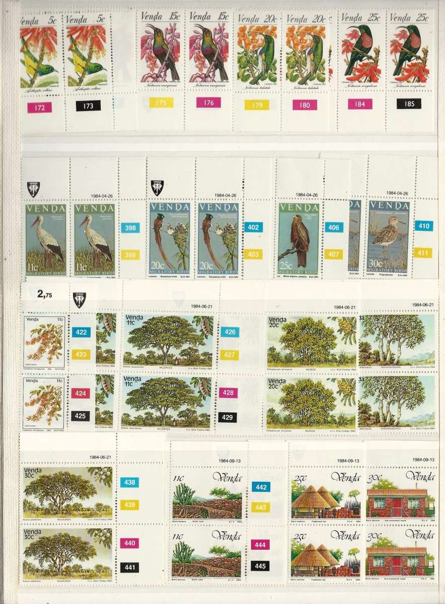 KABE ALBUM (8 page/16 side) Venda with 36 sets/186 Control Blocks to 1994!! SACC Combined Cat R3500+