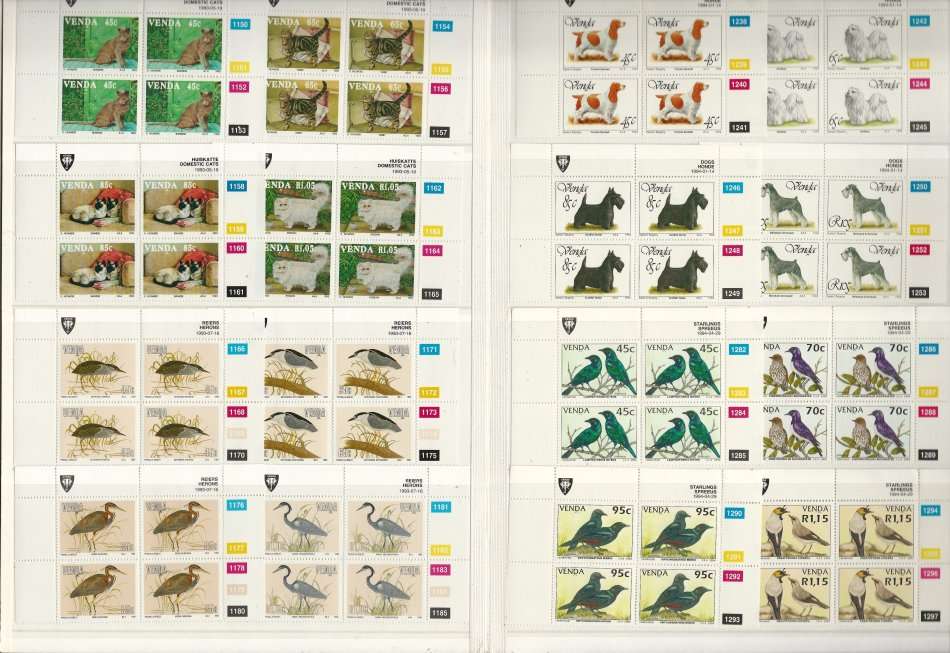 KABE ALBUM (8 page/16 side) Venda with 36 sets/186 Control Blocks to 1994!! SACC Combined Cat R3500+