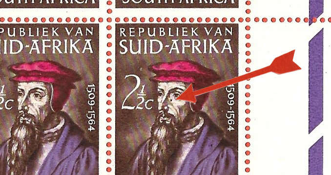 RSA - 1964 Calvin Commemorative Extd Controls A B D with at least one Variety.. Crisp Clean VF/MNH