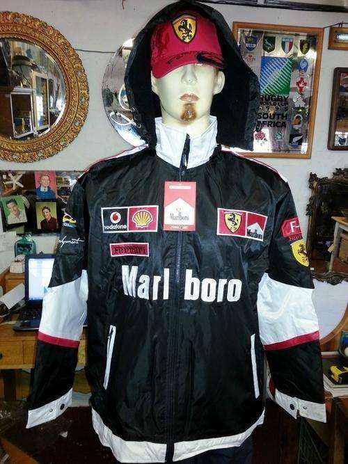 FERRARI F1 RACING HOODED JACKET/WINDBREAKER - XL - LINED MARLBORO LABEL  NEW IN PACKAGING