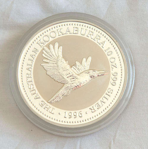10oz (Ten Ounces) 1996 Silver Kookaburra Coin