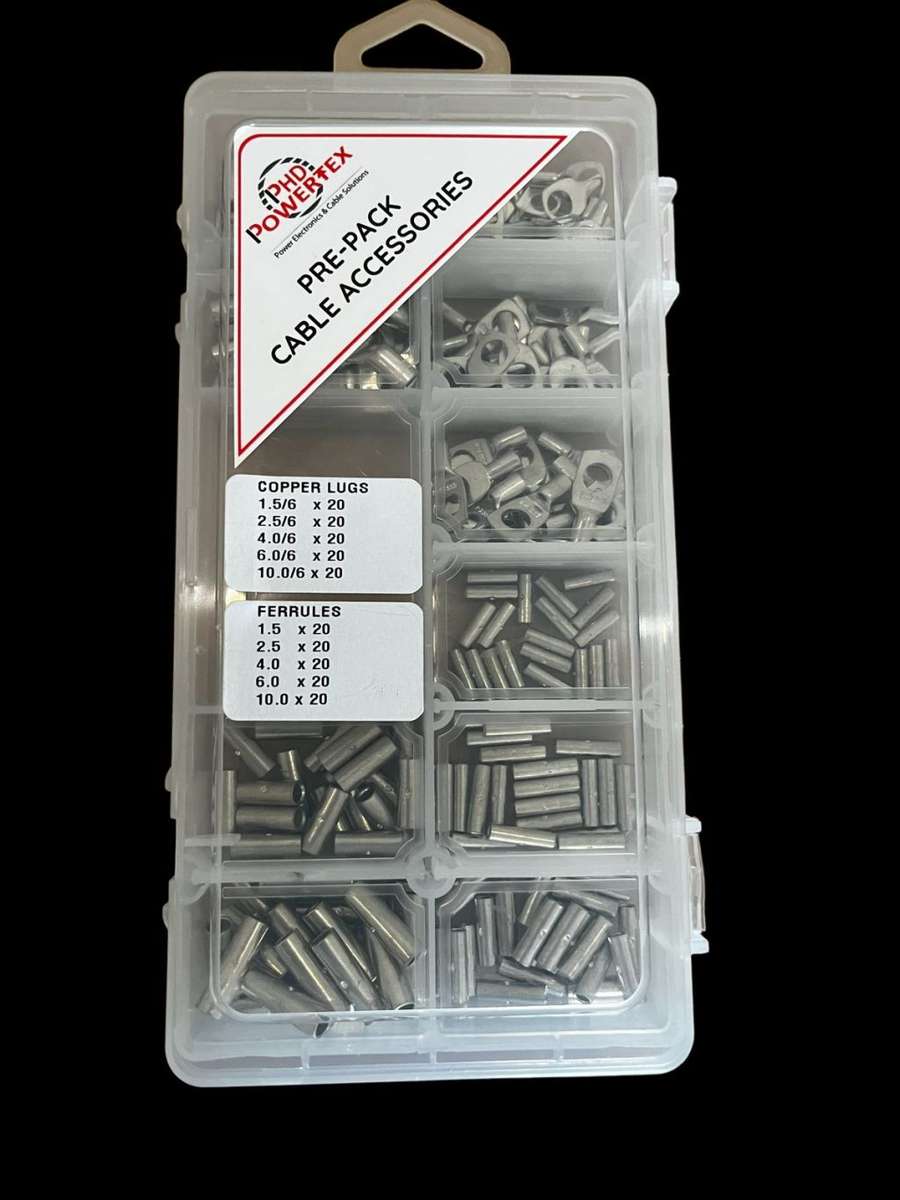 PRE-PACK LUGS & FERRULES 1.5MM TO 10.00MM(180PCS)