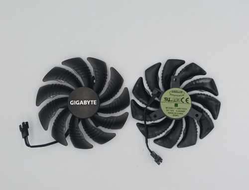 Gigabyte Rx 580 Replacement Fan set 4pin connectors (87mm)