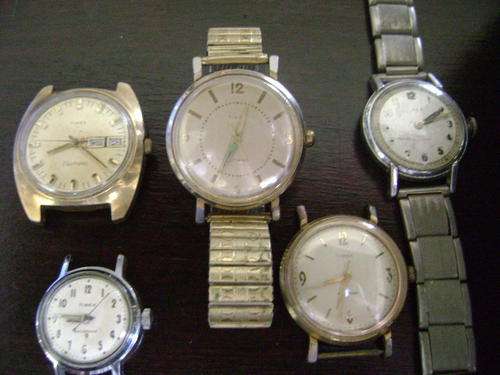 FIVE TIMEX WATCHES FOR PARTS