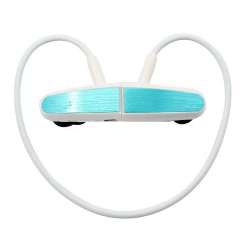 Stylish Sport Headphone Mp3 Player with 2GB Memory Blue + White
