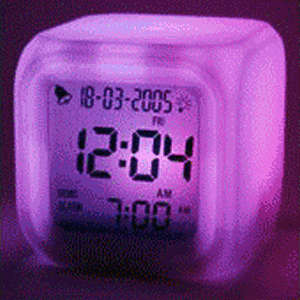 7 Colors Changing LED Alarm Digital Clock Timer Temperature Calendar