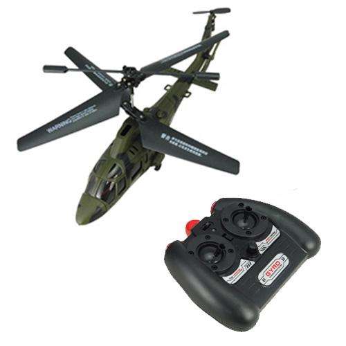 3.5 Channels Gyroscope System Infrared 3D Remote Control Helicopter Toy with Accelerate Button Army