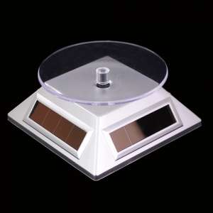 Solar Powered Turn Table / Rotary Display White