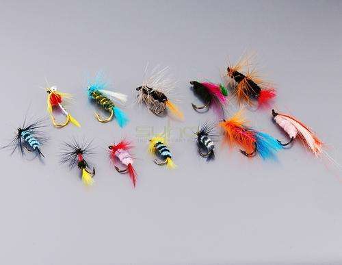 12pcs Lifelike Fish Hook for Fly Fishing