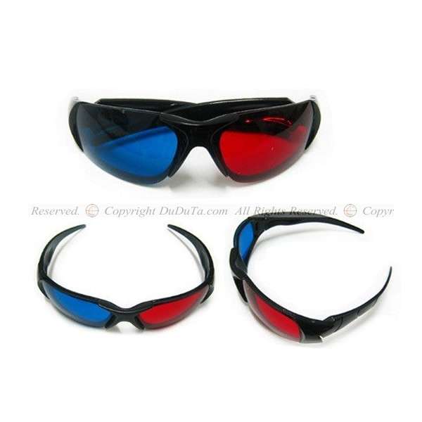 Hot Sell! Fashion 3D glasses(red/blue lens) , CRAZY!!
