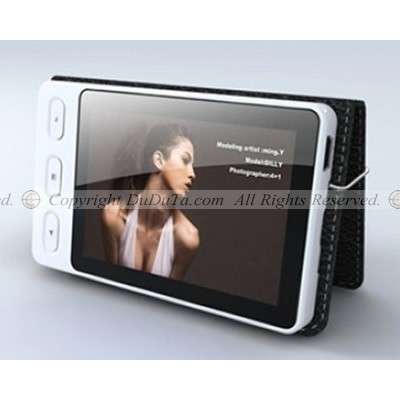 2.4inch Resolution Leather Digital Photo Frame with Time, Calendar, Alarm Clock, CRAZY!!