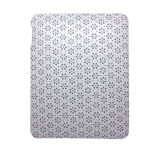 Apple iPad PU Leather with Diamond attached Plastic Cover, CRAZY!!