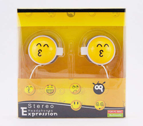 Hot Selling Unique Expression Earphones Smile, Kiss, Arrogant, Grimace , CRAZY!!