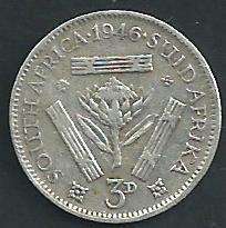 1946 - Threepence / Tickey - as per scan.