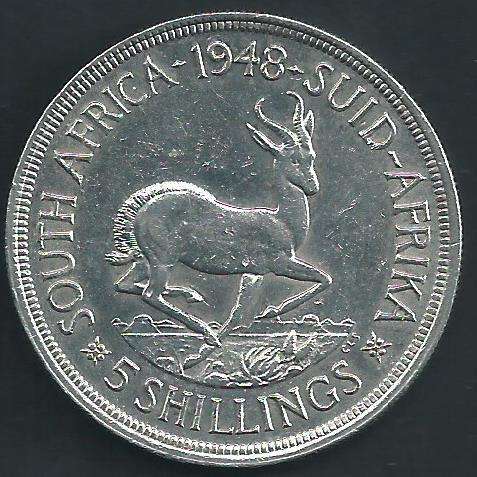 1948 - Five Shillings / Crown - slightly cleaned - as per scan.