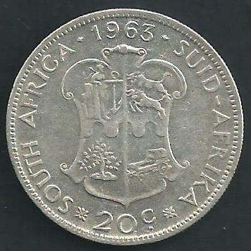 1963 - Twenty Cent / 20c . - VF condition as per scan.