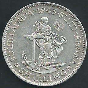 1943 - Shilling / 1/- . - VF condition as per scan.