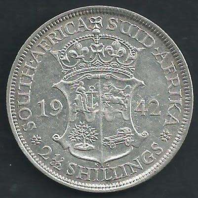 1942 - Two and a Half Shillings / Half Crown. - VF condition as per scan.