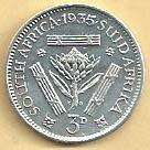 1935 - Threepence / Tickey. - VF condition as per scan.