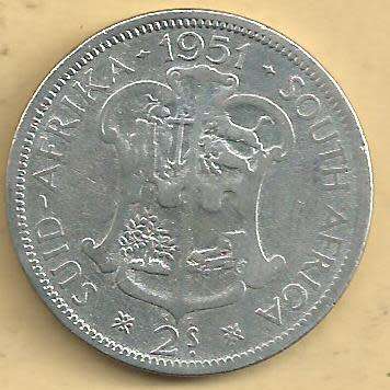 1951 - Two Shillings /  2/- . - VF condition as per scan.