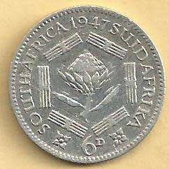 1947 - Sixpence /  6d . - VF condition as per scan.