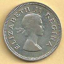 1956 - Threepence / Tickey. - VF condition as per scan.