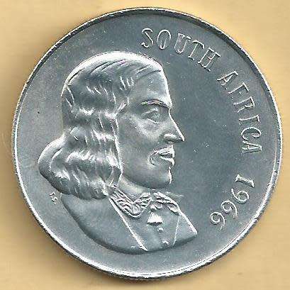 1966 - Silver One Rand ( English ) /  R 1. - EF details as per scan.