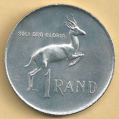 1966 - Silver One Rand ( English ) /  R 1. - EF details as per scan.