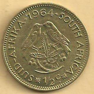 1964 - Half Cent /  1/2 c . - EF condition as per scan.