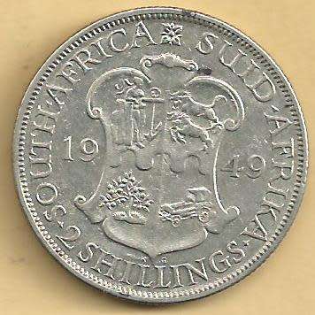Scarce - 1949 Two Shillings /  2/- .  - VF condition as per scan.