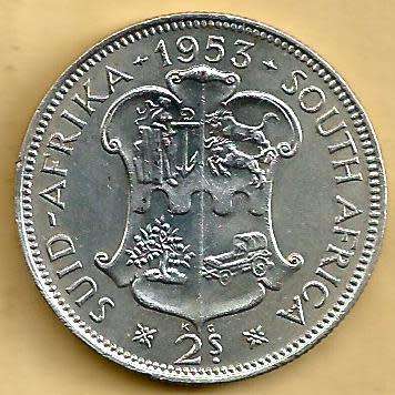 1953 - Two Shillings /  2/- . - EF condition as per scan.