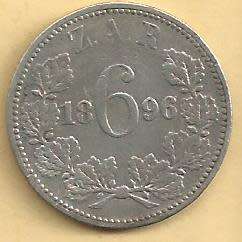 1896 - Sixpence /  6d . - VF condition as per scan.