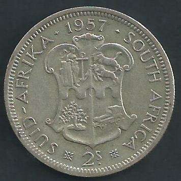 1957 - Two Shillings /  2/-  - as per scan.