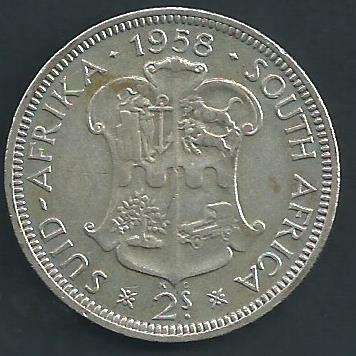 Beautiful 1958 - Two Shillings /  2/-  - as per scan.